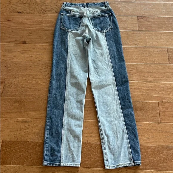 PacSun 90’s Boyfriend Two-Tone Blue Denim Jeans 26 - Picture 4 of 8